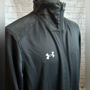 COPY - UNDER ARMOUR mens size large full zip black wind jacket